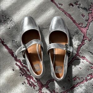 Dolce Vita Silver Mary Jane Flats